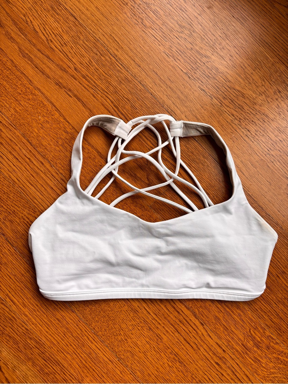 lululemon athletica White Strappy-Back Sports Bra